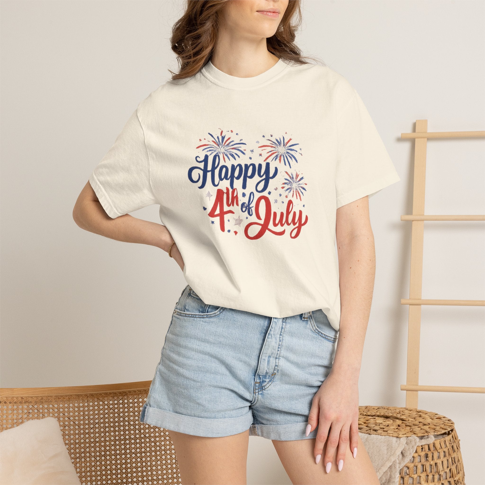 Happy 4th of July T-Shirt — Patriotic Fireworks Tee